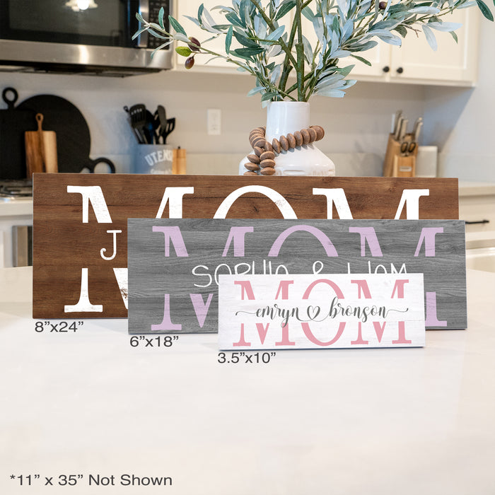 Personalized Mom Sign - Kids Names