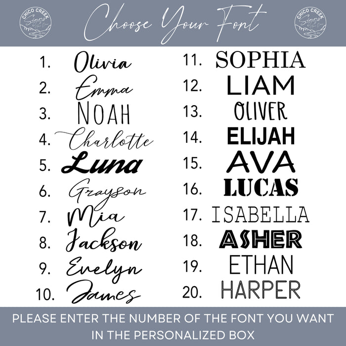 Nursery Name Sign - Green Woodland