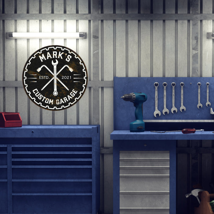 Personalized Custom Garage Metal Sign Man Cave Shop Workshop 100140002001