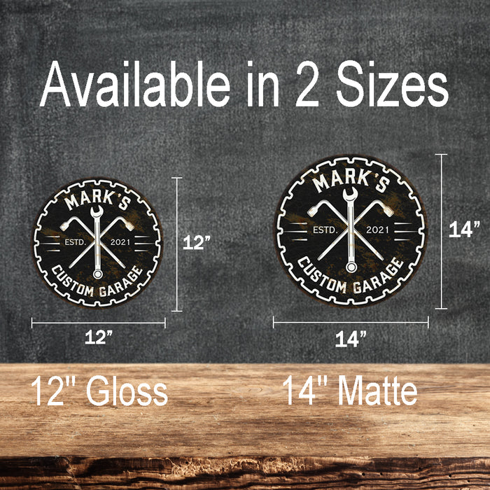 Personalized Custom Garage Metal Sign Man Cave Shop Workshop 100140002001