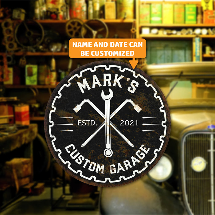 Personalized Custom Garage Metal Sign Man Cave Shop Workshop 100140002001