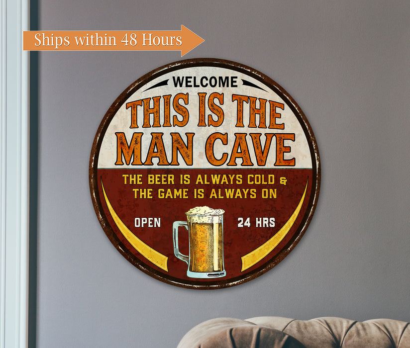 This Is The Man Cave Sign Garage Football Beer Wall Decor Dad Gift 100142001007