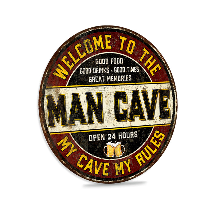 Welcome To The Man Cave Sign Shop Garage Workshop Den Wall Decor Dad Gift 100142001008