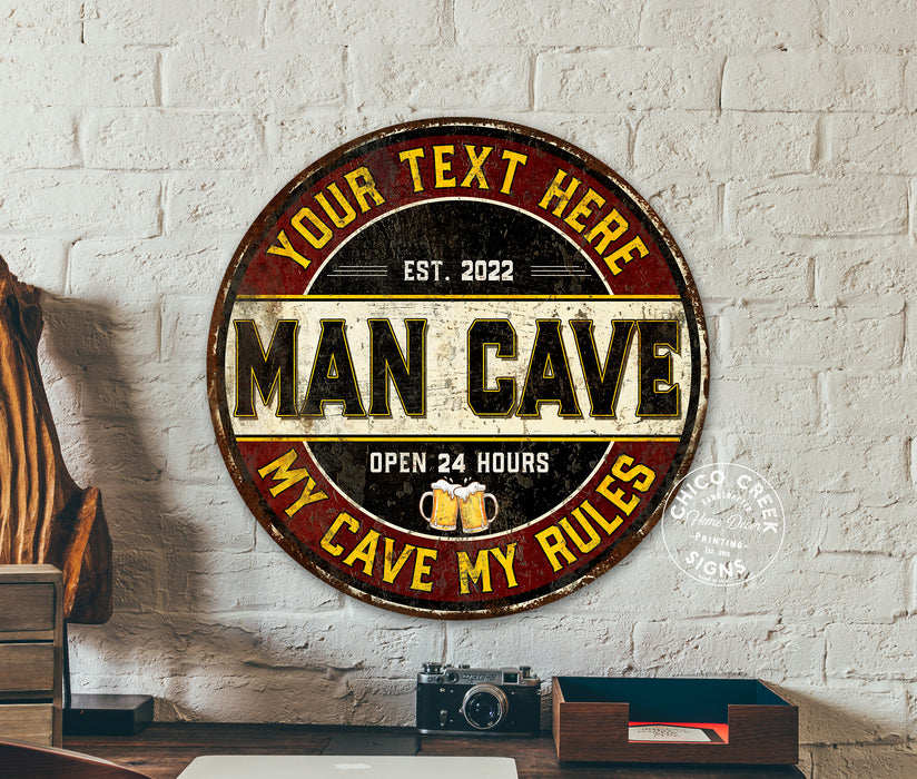 Personalized Man Cave Sign Shop Garage Workshop Den Home Bar Wall Decor Dad Gift 100142002003