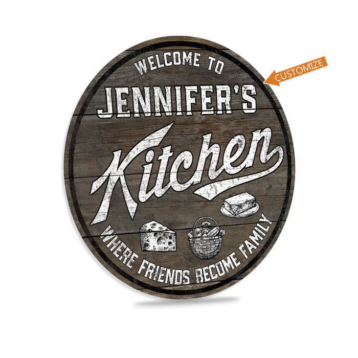 Personalized Family Kitchen Sign 100142002010