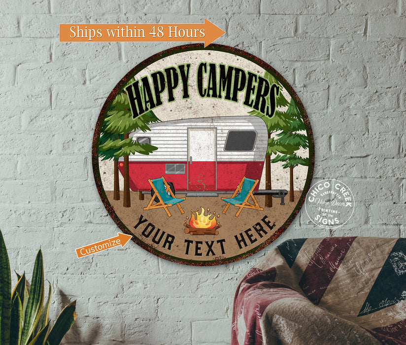 Personalized Happy Campers Sign Camper 100142002012