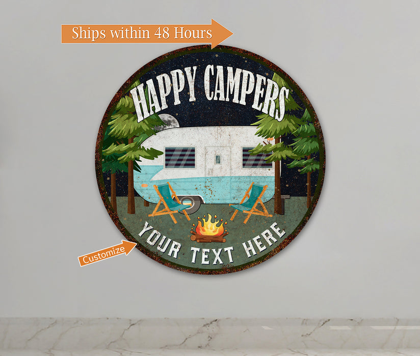 Personalized Happy Campers Sign Camper 100142002013