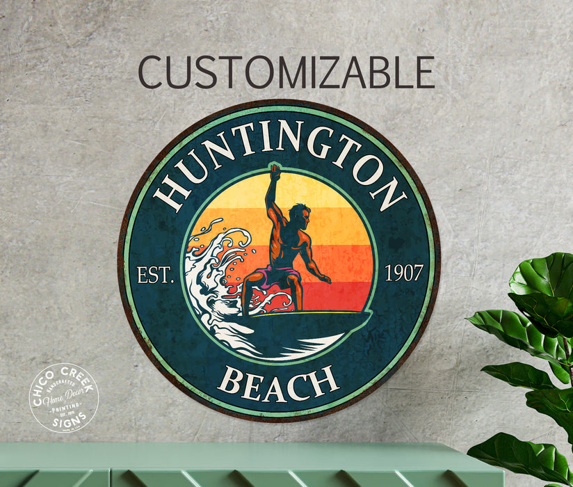 Custom Beach Sign Personalized Sign Wall Art