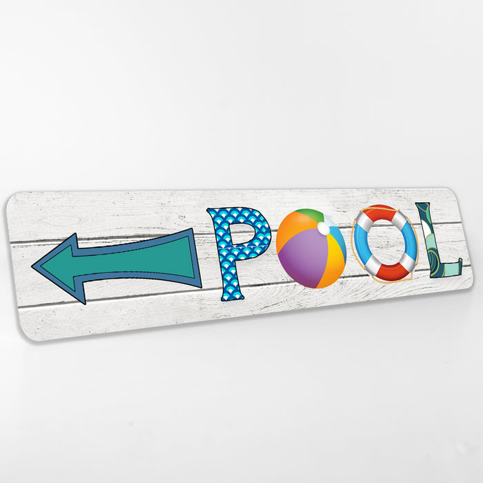 Swimming Pool This Way Left Right Metal Sign Spa Sauna Hot Tub 104182001004