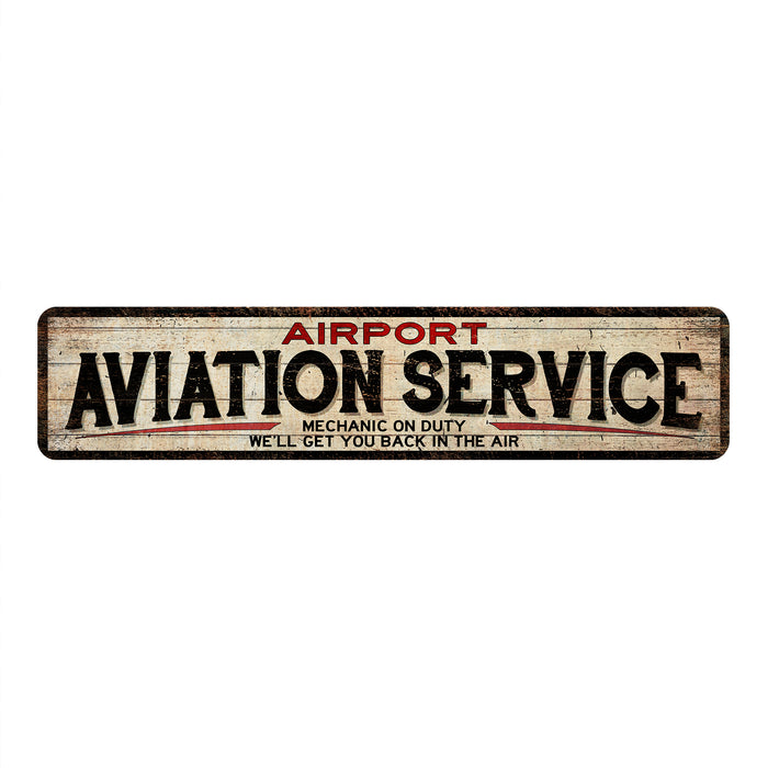 Airport Aviation Service Metal Sign