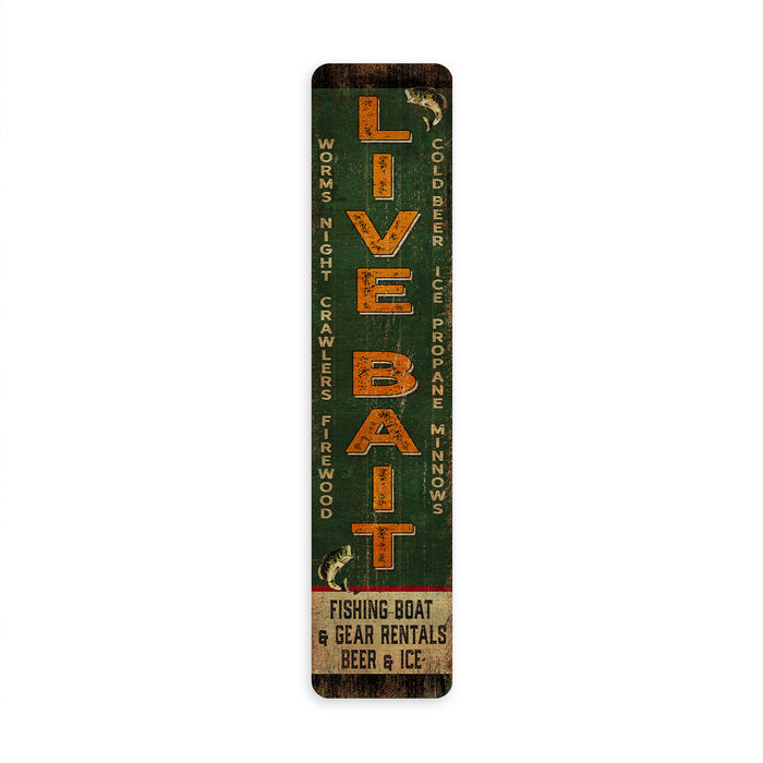 Live Bait Fishing Tackle Sign
