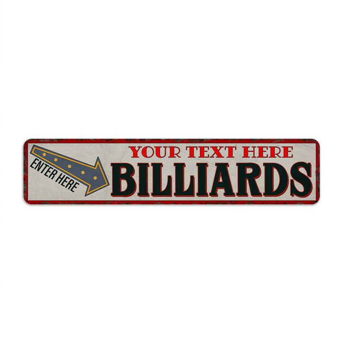 Personalized Billiards Room Pool Hall Sign 104182002001