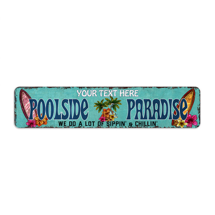 Personalized Poolside Paradise Sign 104182002007