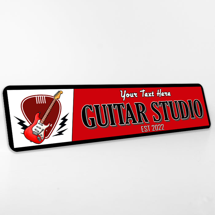 Personalized Guitar Studio Music Room Sign 104182002020