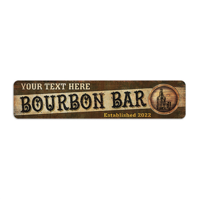 Personalized Bourbon Bar Alcohol Sign 104182002037