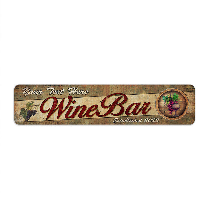 Personalized Wine Bar Alcohol Sign 104182002039