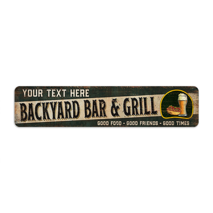 Personalized Backyard Bar and Grill Sign 104182002043