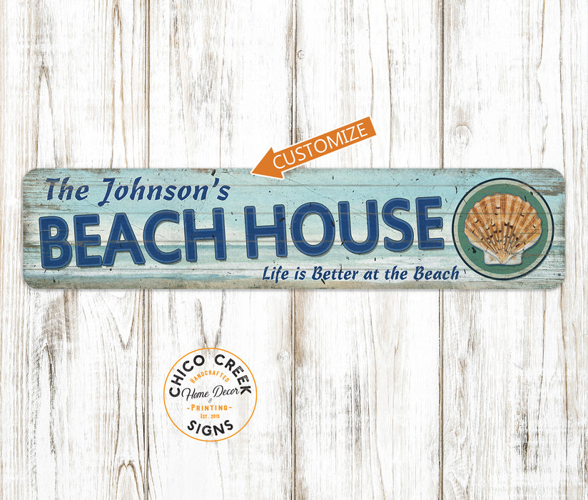 Personalized Beach House Shell Sign 104182002048