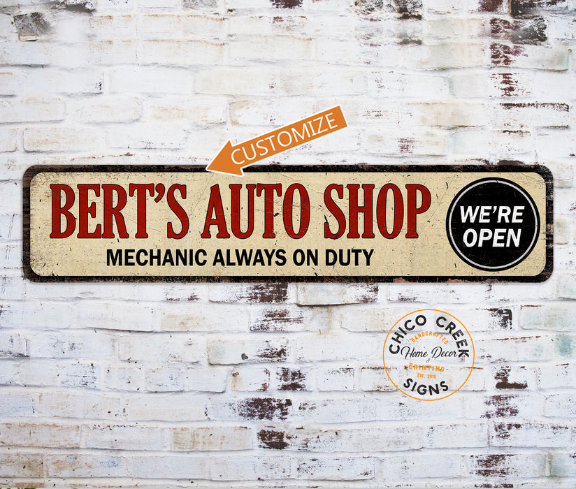 Personalized Name Auto Shop Sign 104182002059