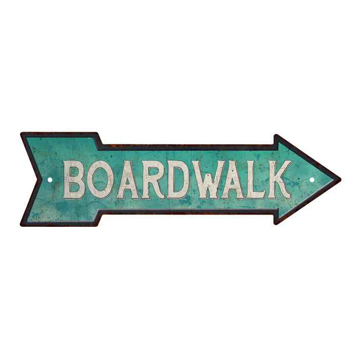 Board Walk Rt Arrow Vintage Looking Beach House Metal Sign 5x17 205170001019