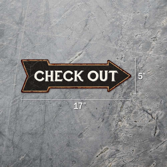 Check Out Black Rt Arrow Vintage Looking Metal Sign