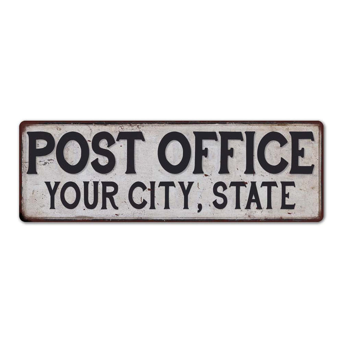 Customized POST OFFICE Metal Sign Any City, State Personalized