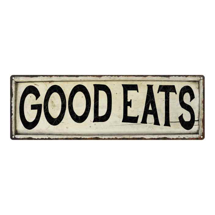 Good Eats City Sky Line Silouette Chic Wall Décor 8x24 Metal Sign 106180028050