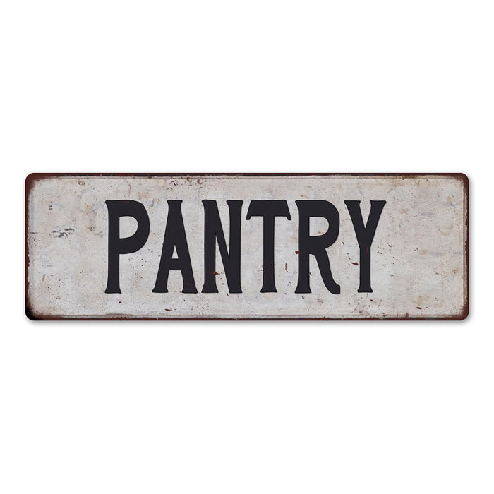 PANTRY Vintage Look Rustic 6x18 Metal Sign Chic Retro 106180035011