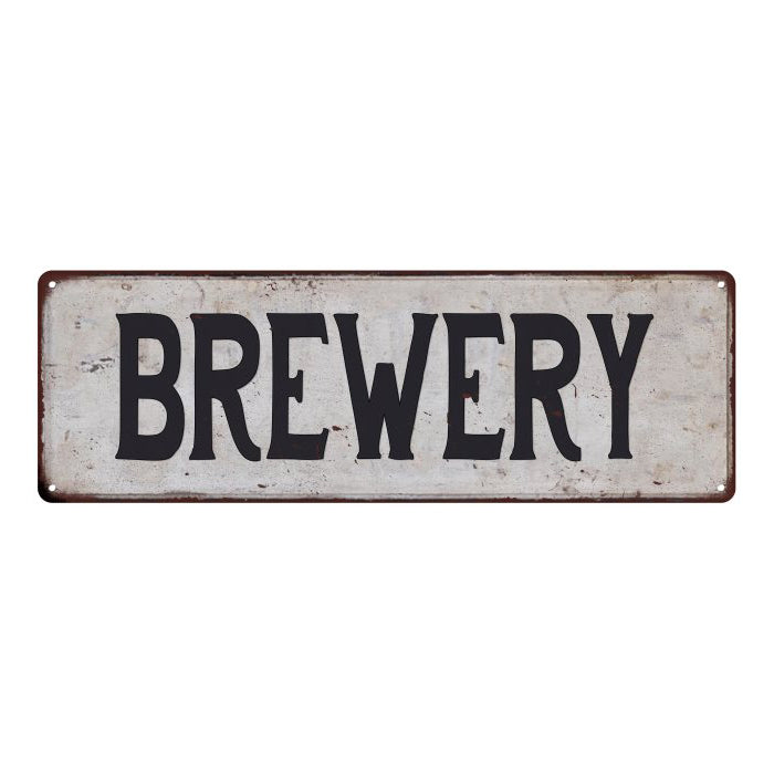 BREWERY Vintage Look Rustic 6x18 Metal Sign Chic Retro 106180035013