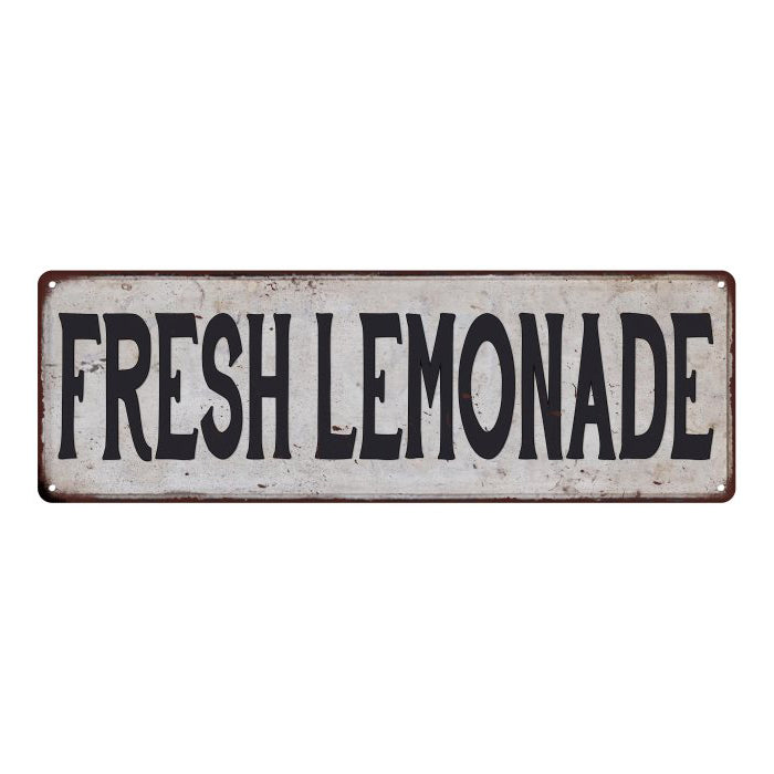FRESH LEMONADE Vintage Look Rustic 6x18 Metal Sign Chic Retro 106180035147