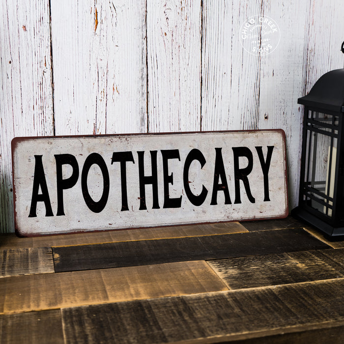 APOTHECARY Vintage Look Metal Sign