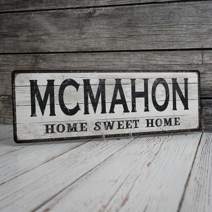 YOUR NAME Home Sweet Home Country Look Personalized 6x18 Metal Sig 106180045001
