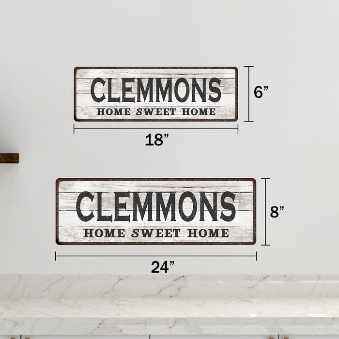 YOUR NAME Home Sweet Home Country Look Personalized 6x18 Metal Sig 106180045001