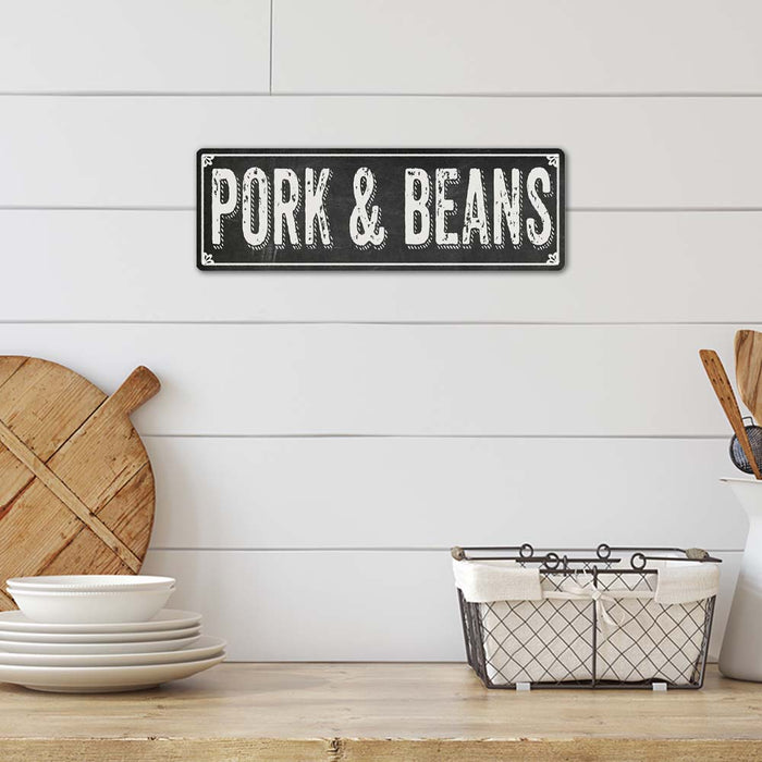 Custom Sign Shabby Chic Black Chalkboard Metal Sign