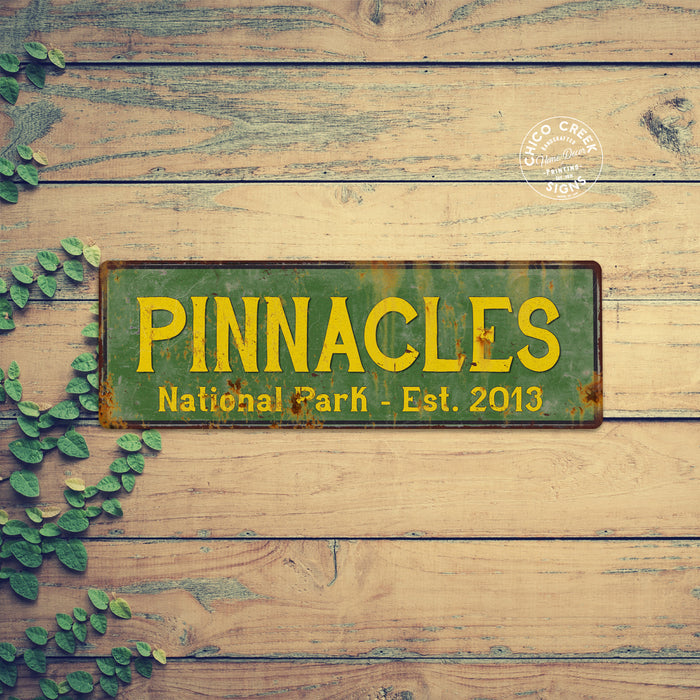 Pinnacles National Park Rustic Metal Sign Cabin Wall Decor 106180057017