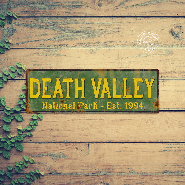 Death Valley National Park Rustic Metal Sign Cabin Wall Decor