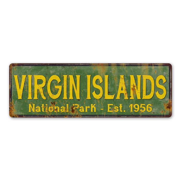 Virgin Islands National Park Rustic Metal 6x18 Sign Cabin Decor 106180057046