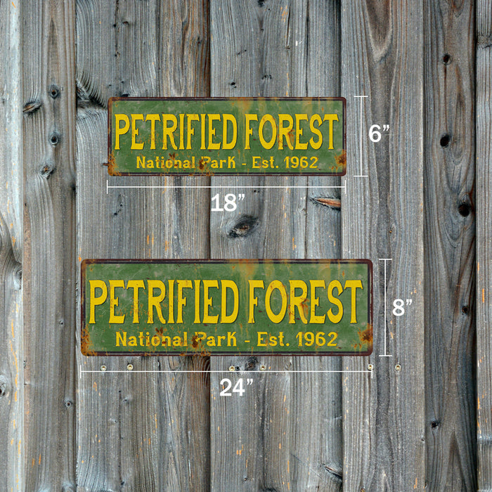 Petrified Forest National Park Rustic Metal 6x18 Sign Cabin Decor 106180057052