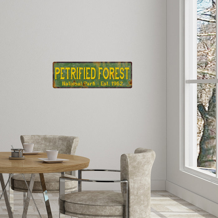 Petrified Forest National Park Rustic Metal 6x18 Sign Cabin Decor 106180057052