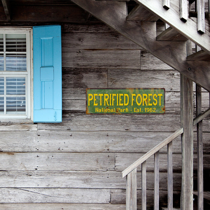 Petrified Forest National Park Rustic Metal 6x18 Sign Cabin Decor 106180057052
