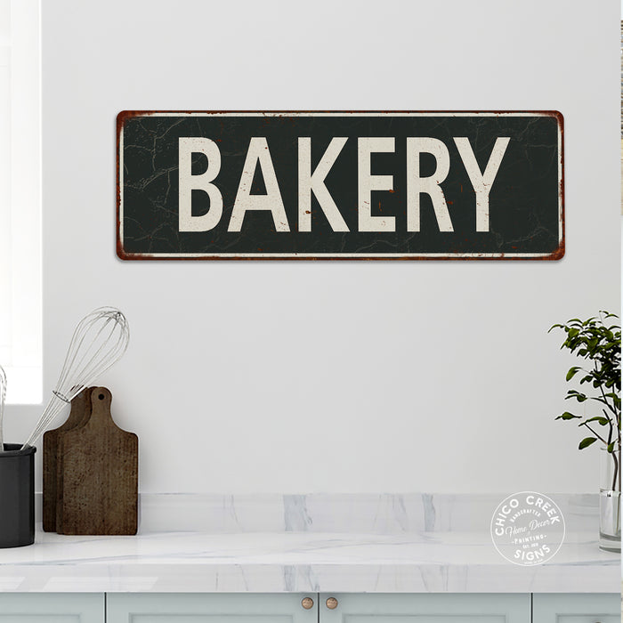 Bakery Black Metal Sign