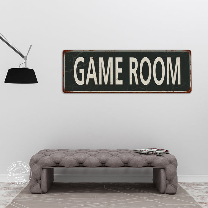 Game Room Metal Sign Vintage Looking