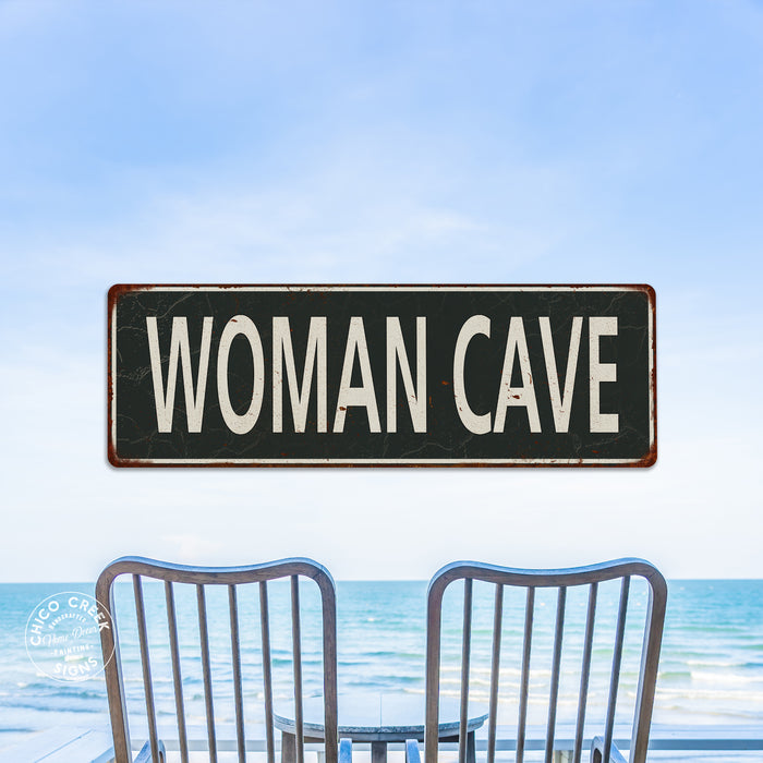 Woman CaveMetal Sign Vintage Looking 106180062063