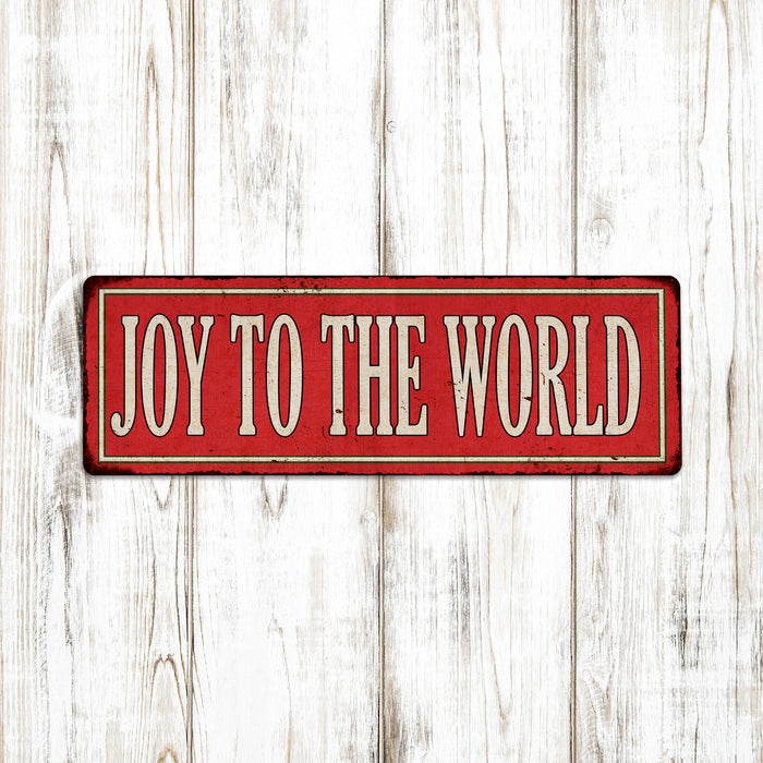 Joy to the World Holiday Christmas Metal Sign