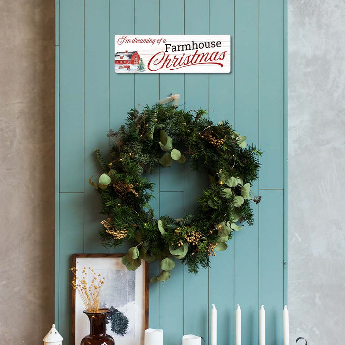 I'm Dreaming Of A Farmhouse Christmas Holiday Christmas Wall Decor Rustic Metal Sign