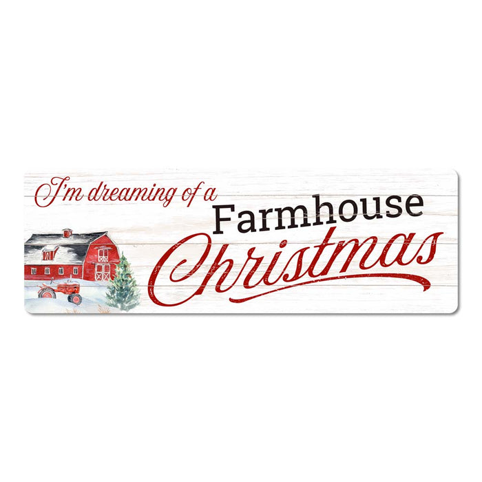 I'm Dreaming Of A Farmhouse Christmas Holiday Christmas Wall Decor Rustic Metal Sign