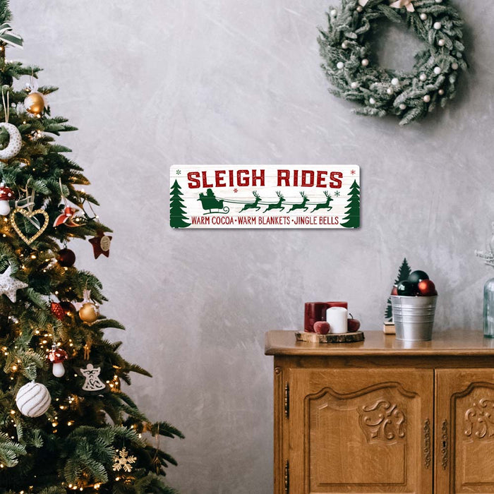 Sleigh Rides Warm Cocoa Warm Blankets Jingle Bells Holiday Christmas Wall Decor Metal Sign 106180065021