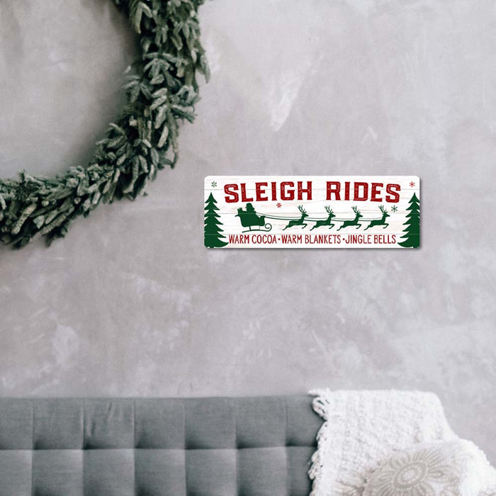 Sleigh Rides Warm Cocoa Warm Blankets Jingle Bells Holiday Christmas Wall Decor Metal Sign 106180065021