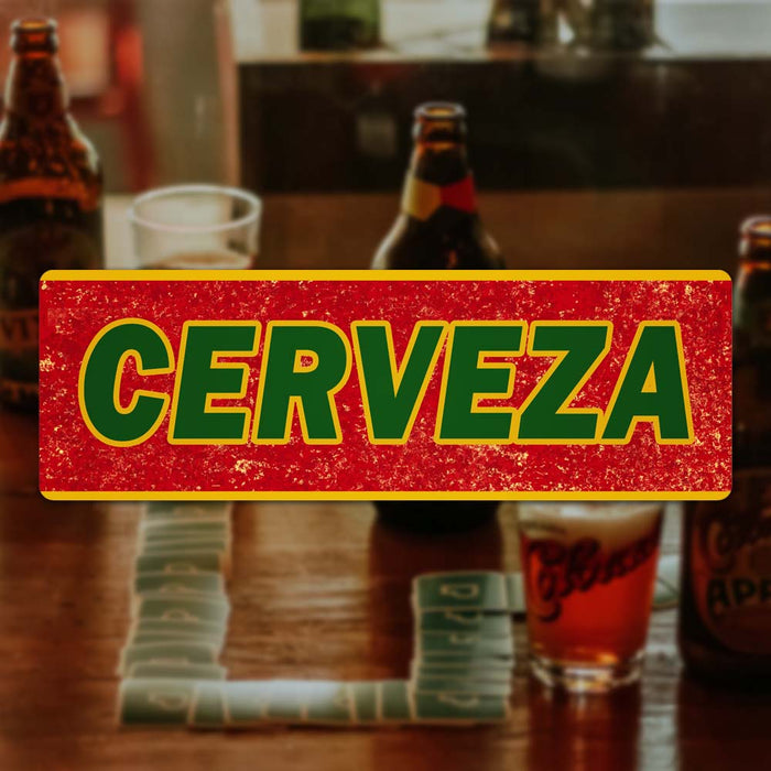 Cerveza Vintage Look Restaurant food Metal Sign