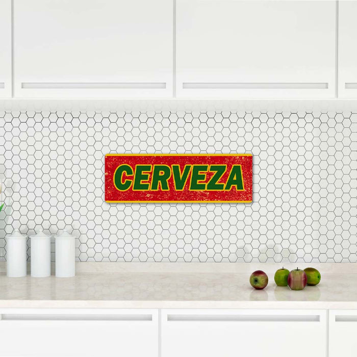 Cerveza Vintage Look Restaurant food Metal Sign